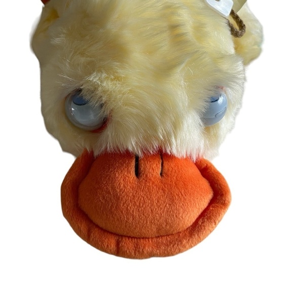 Vintage Google Eyed Duck Puppet 17” Stuffed Plush Yellow - Picture 8 of 8